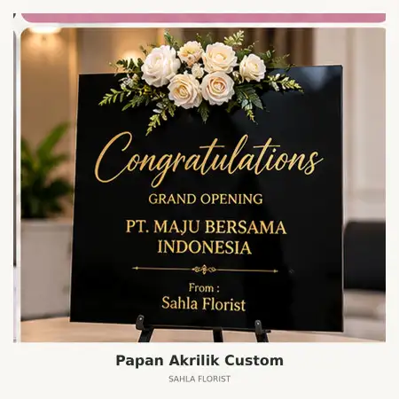 Papan Bunga Akrilik Kedawung Cirebon